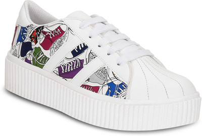 

Kielz White-Women-Lace-Ups-Sneakers Sneakers For Women(White