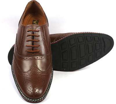 

icebullleather JEF052 Brogues For Men(Brown