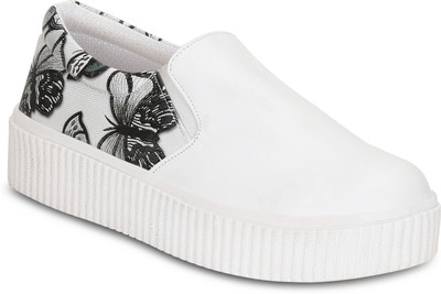 

Kielz White-Women-Slip-On-Sneakers Sneakers For Women(White