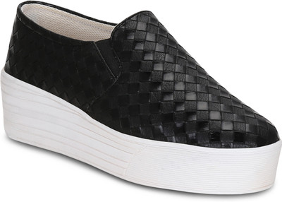 

Kielz Black-Women-Slip-On-Sneakers Sneakers For Women(Black