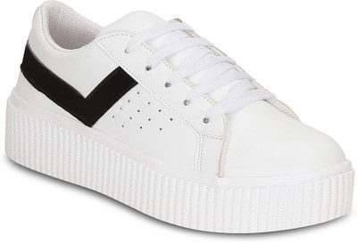 

Kielz Black-Women-Lace-Ups-Sneakers Sneakers For Women(Black