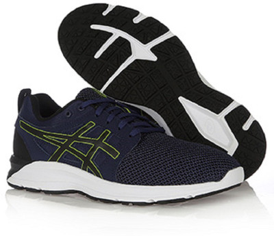 

Asics Running Shoes For Men(Multicolor, Indigo blue/black/energy green