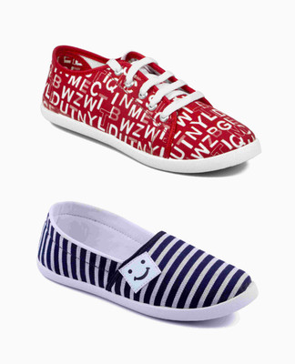 

Asian women's casual shoes combo pack of 2 Casuals For Women(Multicolor