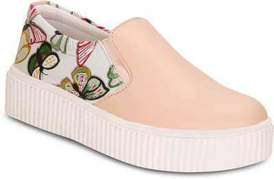 

Kielz Pink-Women-Slip-On-Sneakers Slip On Sneakers For Women(Beige