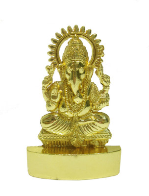 

Wacky Ganesha God Idol For Car Dashboard Diwali Gifts Decorative Showpiece - 10.5 cm(Gold Plated, Gold)