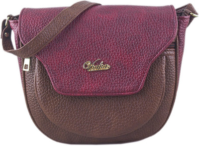 

Voaka Women Casual Maroon PU Sling Bag