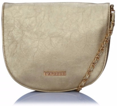 

Caprese Women Evening/Party Gold Leatherette Sling Bag