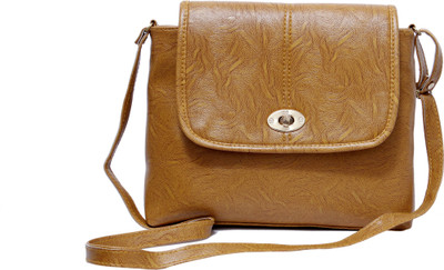

MR R KING&QUEEN Women Casual Tan PU Sling Bag