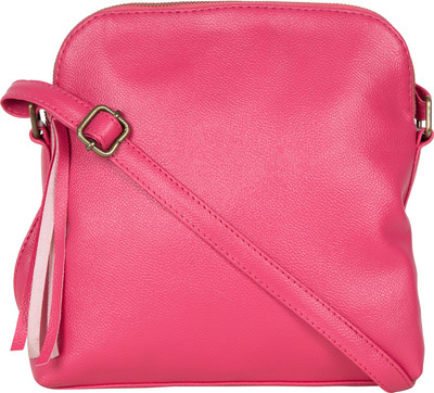 

Purseus Women Formal Pink PU Sling Bag