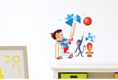 

Asian Paint  Wall Ons Chhota Bheen playing Cricket (PVC Vinyl, 45.72 cm x 33.02 cm) Sticker(Pack of 1, Multicolor