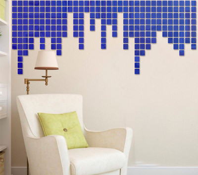 

naveed arts  Acrylic sticker Sticker(Pack of 100, Blue