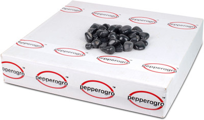 

Pepper Agro Pebbles Stones for Decoration / Garden / Table / Aquarium 15 to 25 mm Black Polished Pebble, 4.7 Kg Polished Oval Rock Pebbles(Black 4.7 kg)