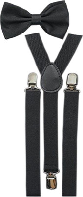 KESARI Y- Back Suspenders for Boys(Black)
