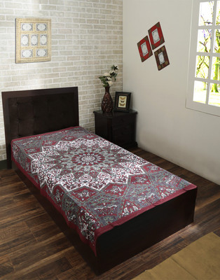 

Rajrang Living Room Cotton Mandala Tapestry(Maroon)
