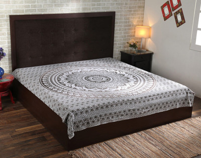 

Rajrang Living Room Cotton Mandala Tapestry(Black)