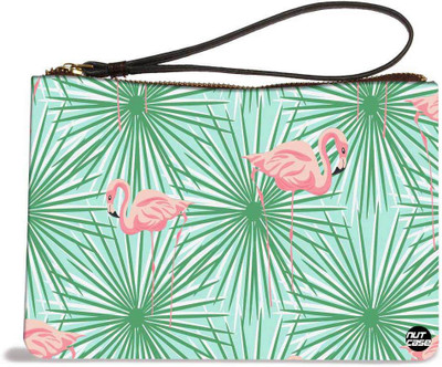 

Nutcaseshop Flamingo With Green Leaves(Multicolor)