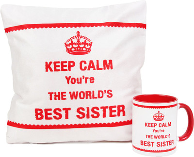 

Floweraura Cushion, Mug Gift Set