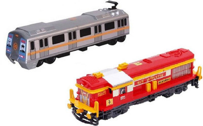 

AM Enterprises Metro with Locomotive Engine for kids(Multicolor)
