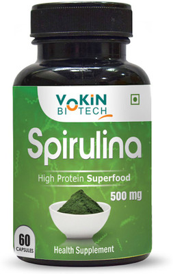 

Vokin Biotech Spirulina 500mg 60 Capsules(60 No)