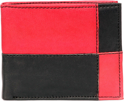 

Wildmount Men Multicolor Genuine Leather Wallet(8 Card Slots), Black;red