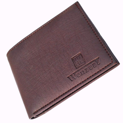 

Wenzest Men Brown Artificial Leather Wallet(10 Card Slots)