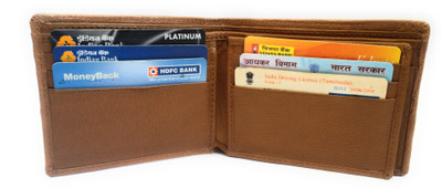 

Finetouch Men Khaki Genuine Leather Wallet(6 Card Slots), Camel