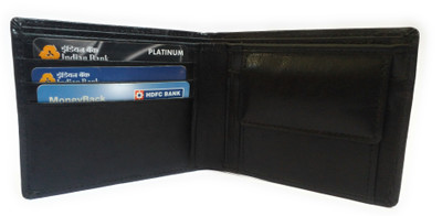 

Finetouch Men Black Genuine Leather Wallet(3 Card Slots)