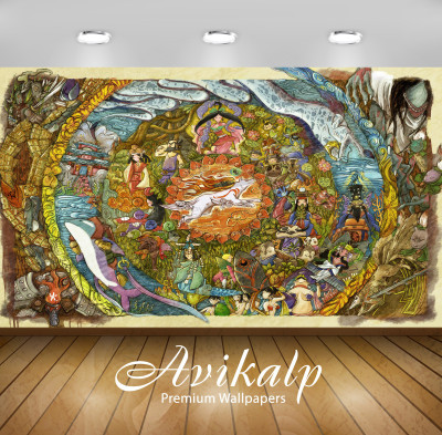 

Avikalp Abstract Wallpaper(60.96 cm X 91.44 cm)