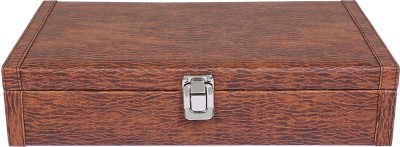The Runner PU Leather Superior Quality Textured Finish Watch Box For 12 Watches Watch Box(Brown, Holds 12 Watches)   Watches  (The Runner)