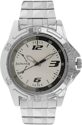Sonata Stylish Silver Dial Analog Watch  - For Men   Watches  (Sonata)