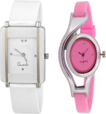 ReniSales NEW STYLISH MULTICOLOR SQUARE ROUND DIAL COMBO WATCH Watch  - For Girls   Watches  (ReniSales)
