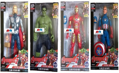 

GRAPPLE DEALS Combo Of 4 Avengers Action Figure Toy For Kids.(Multicolor)