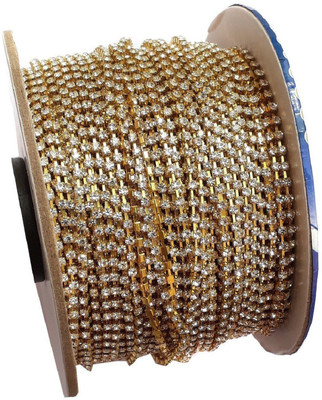 

Beadsncraft Stone chain for jewellery making 2mm , 10 mtr Pack , Ideal For Silk thread Jewellery Making, Silk thread Jhumka Making, Silk Thread Bangle making