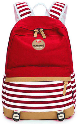 

Bonmaro Stripes Red 25 L Backpack(Red), #990000