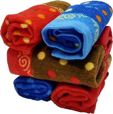

GoodStart Cotton, Polyester 370 GSM Hand, Face Towel Set(Pack of 6, Multicolor)