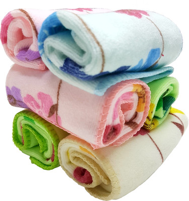 GoodStart Cotton, Polyester 370 GSM Face Towel Set(Pack of 6, Multicolor)