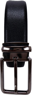 

revo Men & Women Formal Black Genuine Leather Belt