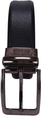 

revo Men & Women Formal Black Genuine Leather Reversible Belt