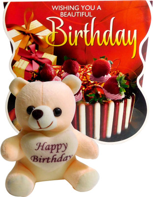 

Siddhi Gifts ifts for boyfriend on birthday - Happy Birthday Greeting Card With Cute Teddy(Set of 1)