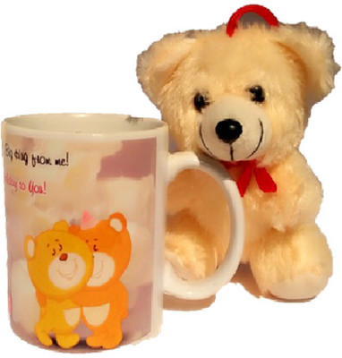 

TECHNOCHITRA BIRTHDAY WISHES AND THANKS GIVING GIFT- MUG AND TEDDY SET FOR YOUR FRIENDS , SISTER , BROTHER , MOTHER , FATHER , RELATIVES AND LOVED ONES(CREAM)(Set of 2)