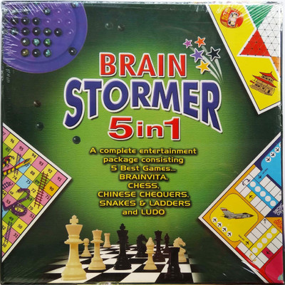

HEER Brain Stormer 5 IN 1 Chess+ More Games For Your Child(HCCD ENTERPRISE) Board Game