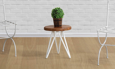 CROZZINE Garth Tea Table Solid Wood Coffee Table(Finish Color - Ivory White)