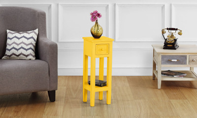 CROZZINE Sheesham Wood Solid Wood Coffee Table(Finish Color - Yellow)