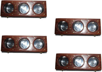 

MartCrown 4 Piece Condiment Set(Wood)