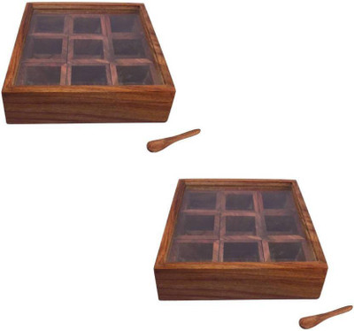 

MartCrown 4 Piece Condiment Set(Wood)