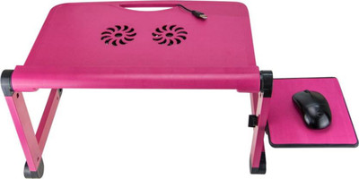 

AVMART Adjustable Height, 2 Fan Design, LED Light, USB Ports, Support Upto 17" laptops Cooling Pad(Pink)