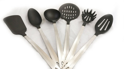 

ekitchen Nylon Cook And Serve Kitchen Tools With Stainless Steel Handles Nylon Cutlery Set(Pack of 6)