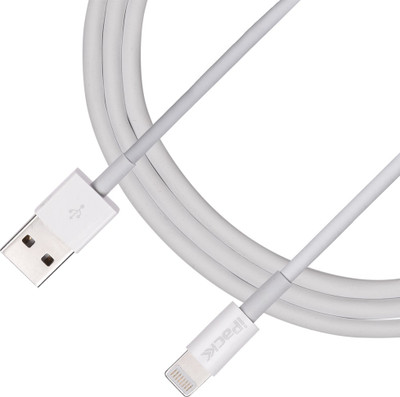 Ipackk Fast Charging and Data Transferring 2.1 A 1.1 m Lightning Cable(Compatible with Ipod, Iphone, Ipad, White, One Cable)