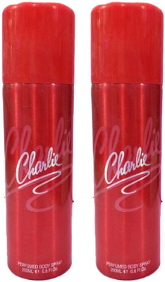 

Charlie Pack of 2 combo set Deodorant Spray - For Men(200 ml, Pack of 2)