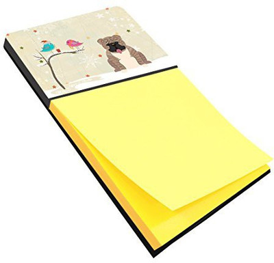 Caroline's Treasures Pocket-size Note Pad(Christmas Presents between Friends English Bulldog Grey Brindle, Yellow)